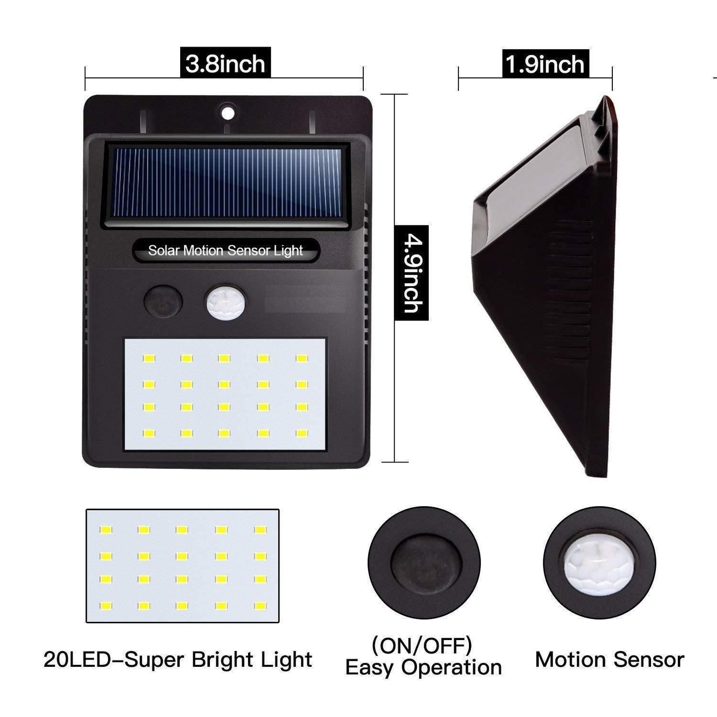 Security Light- 20 LED Bright Outdoor Security Light with Motion Sensor
