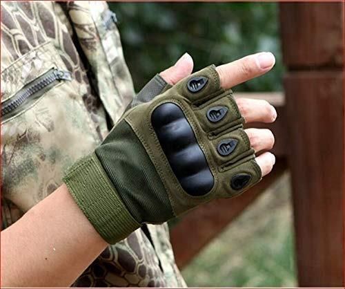 Half Finger Rubber Knuckle Motorcycle Gloves