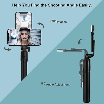 Extendable 3-in-1 Selfie Stick Tripod with Bluetooth Remote